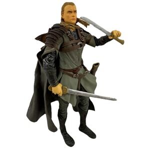 Lord Of The Rings‎ Legolas Rohan Armor 2002 Action Figure 7" EUC No Bow/Arrows